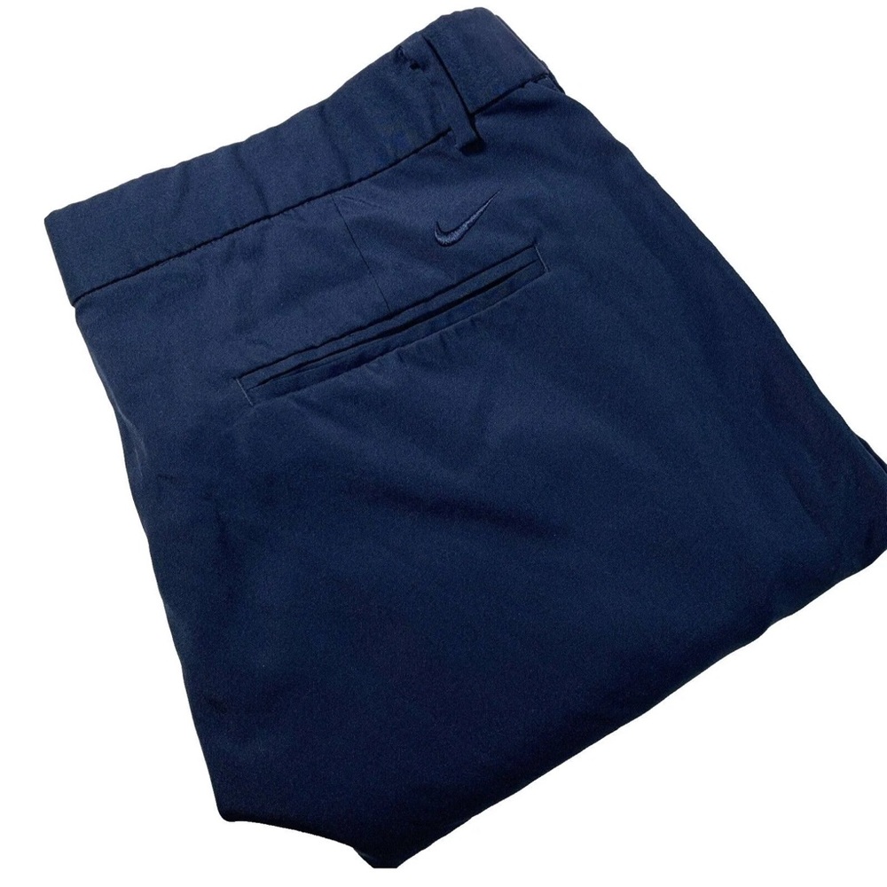 Nike Golf Pants Men’s 38x32 Navy Blue Pleated Dri Fit Cuffed Performance